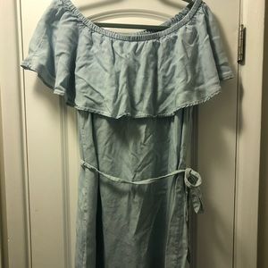 Old Navy Soft Denim Off The Shoulder Dress
